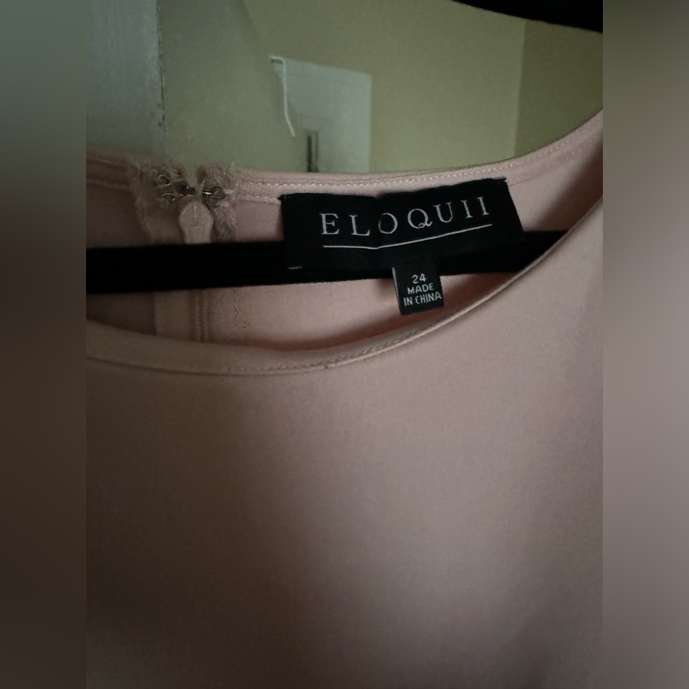 Front Tie Baby Pink Scuba Dress - Picture 5 of 5